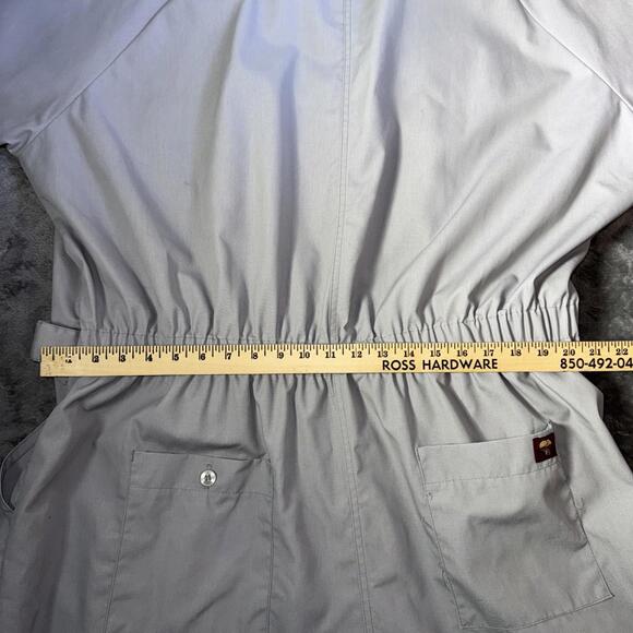 Vintage Para Suit Gray Belted Full ZIp Jumpsuit Short Sleeve Mens 54 Long - Picture 8 of 15